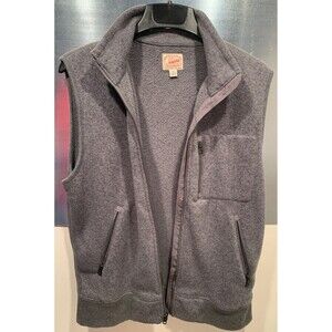 J.Crew Knit Wear Mens MED Summit Vest Grey Fleece Full Zip Pockets VGUC